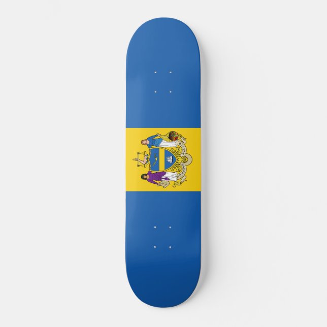 Skateboard Drapeau de la ville de Philadelphie (Pennsylvanie) (Recto)