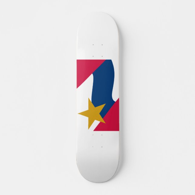 Skateboard Drapeau de Lafayette, Indiana (Devant)