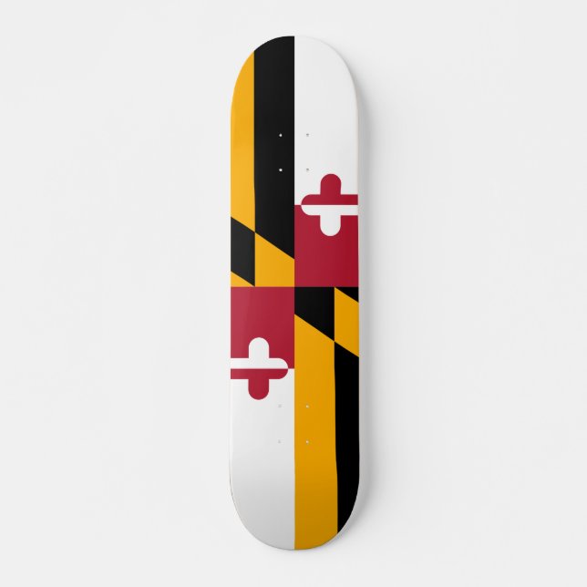 Skateboard Drapeau de l'État du Maryland (Devant)