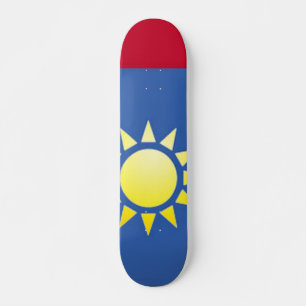 Skateboard Drapeau de Taïwan Jaune Patinage en Sun