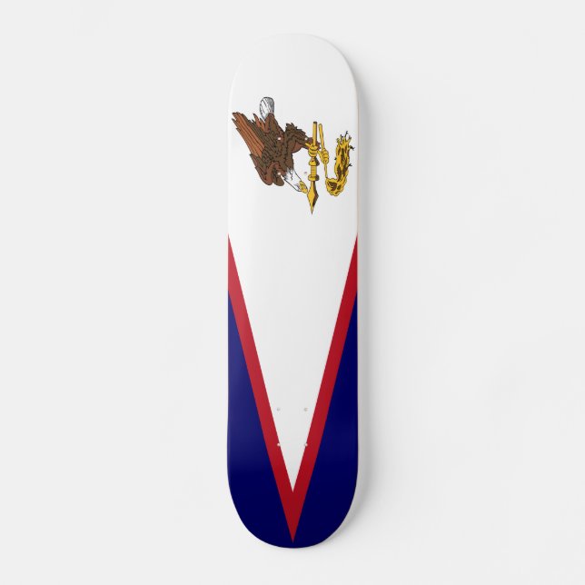 Skateboard Drapeau des Samoa américaines patriotiques (Recto)