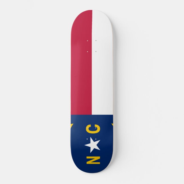 Skateboard Drapeau d'état de la Caroline du Nord (Recto)