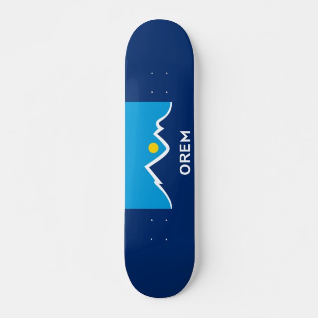 Skateboard Drapeau d'Orem, Utah Paire de liens de nouilles (Devant)