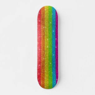 Skateboard Drapeau du Gay pride de Parties scintillant arc-en