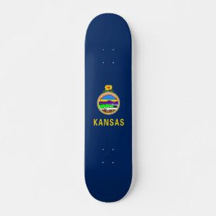 Skateboard Drapeau du Kansas
