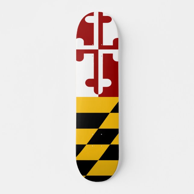 Skateboard Drapeau du Maryland (Devant)