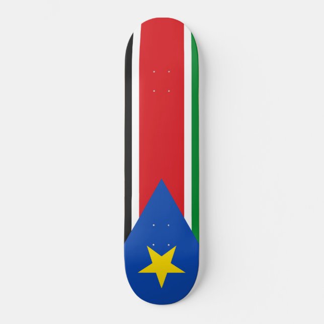 Skateboard Drapeau du Soudan du Sud (Afrique) (Recto)