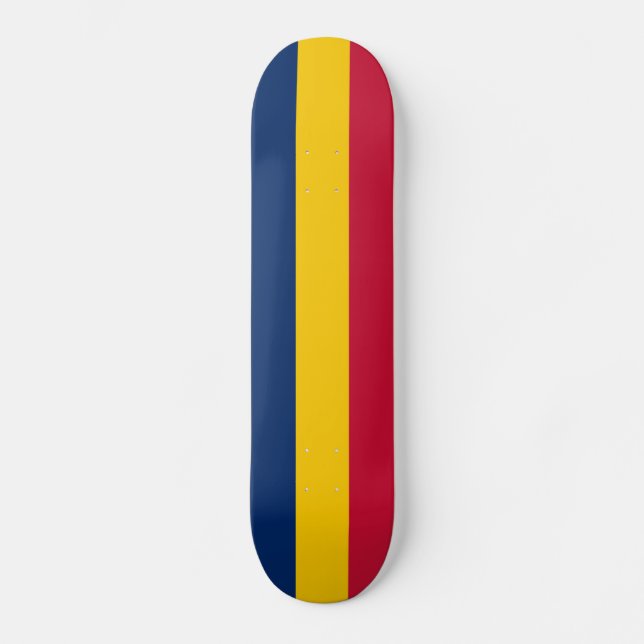 Skateboard Drapeau du Tchad patriotique (Recto)