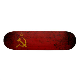 Skateboard Drapeau grunge noir d'Union Soviétique