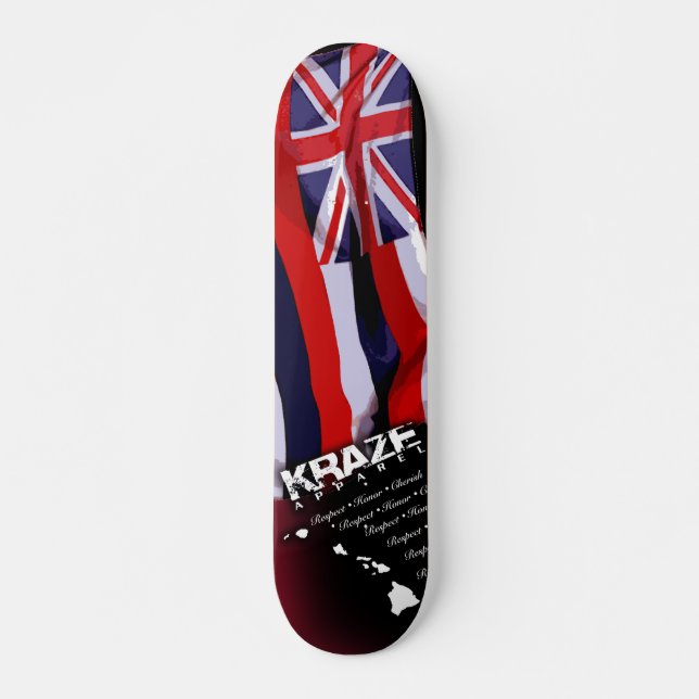 Skateboard Drapeau hawaïen 2 (Devant)