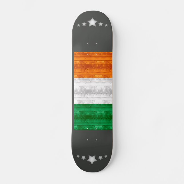 Skateboard Drapeau irlandais en bois (Recto)