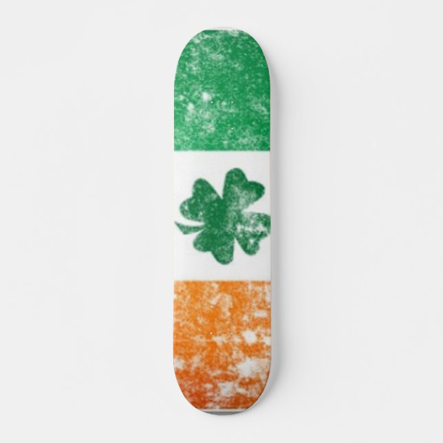 Skateboard Drapeau irlandais fouillé (Devant)