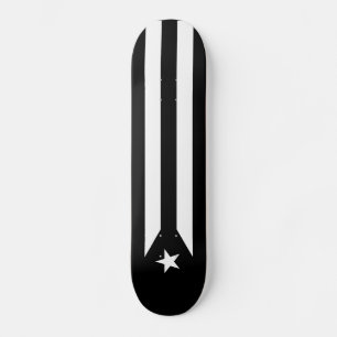 Skateboard Drapeau noir de Porto Rico