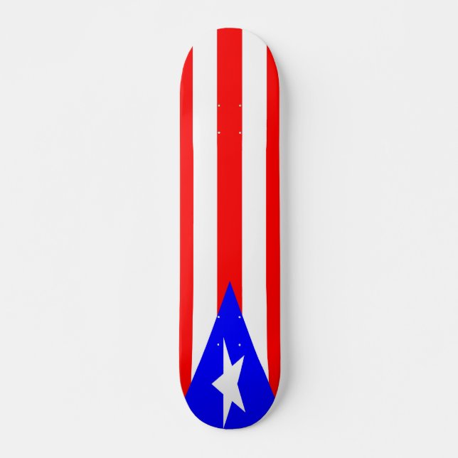 Skateboard Drapeau portoricain (Devant)