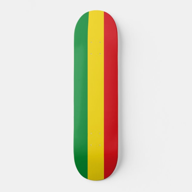 Skateboard Drapeau rastafarien Rasta Ethiopie (Recto)