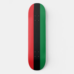 Skateboard Drapeau rouge, noir et vert