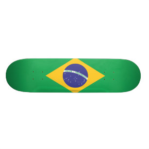Skateboard Drapeau simple du Brésil