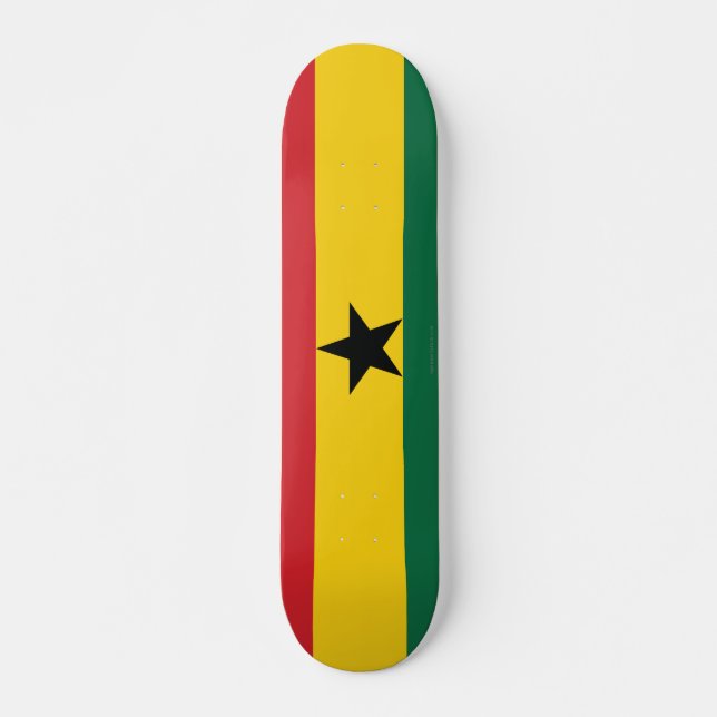 Skateboard Drapeau simple du Ghana (Devant)