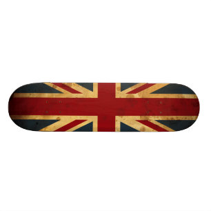 Skateboard Drapeau souillé d'Union Jack R-U