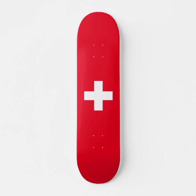 Skateboard Drapeau suisse (Devant)