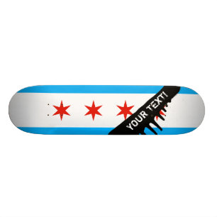Skateboard Drapeau traditionnel de Chicago