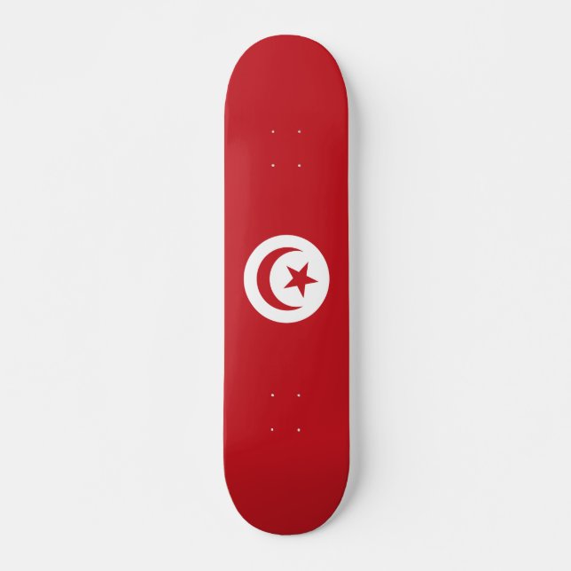 Skateboard Drapeau tunisien (Devant)
