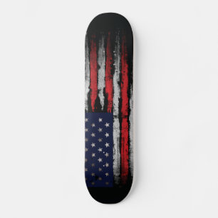 Skateboard Drapeau U.S.A grunge
