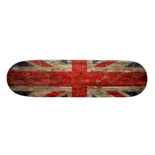 Skateboard Drapeau vintage en bois d'Union Jack