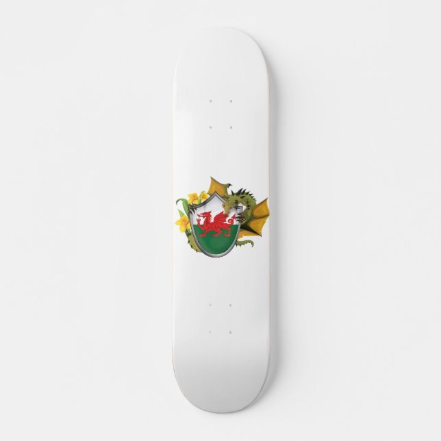Skateboard Drapeau Welsh Dragon (Devant)