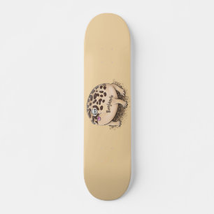 Skateboard Drôle dessin de grenouille à pluie dans le désert