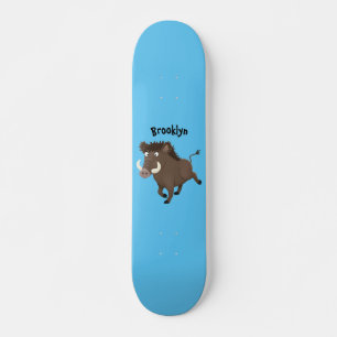Skateboard Drôle dessin humoristique de rasoir de sanglier