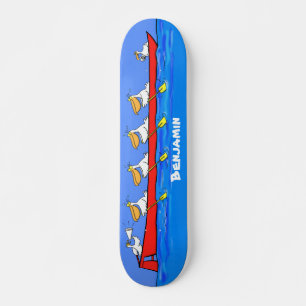 Skateboard Drôle pélicans rameurs dessin animé