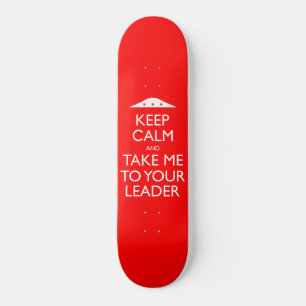 Skateboard Drôle Retro UFO garder le calme