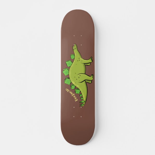 Skateboard Drôle stegosaurus dinosaure dessin animé (Devant)