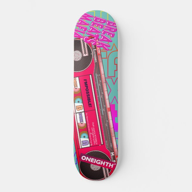 Skateboard Dual cassette boombox スケートボード (Recto)