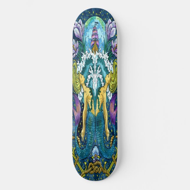 skateboard Eau Vintage Sirène Jumeaux (Recto)
