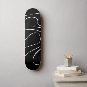 Skateboard Ebb et flux 2 - Noir sur blanc