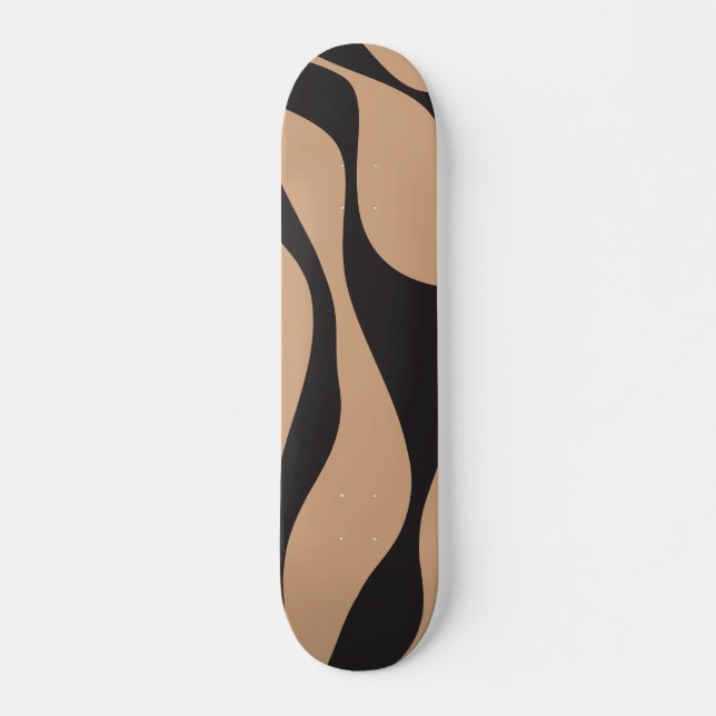 Skateboard Ebb et flux 4 en tan et noir (Devant)