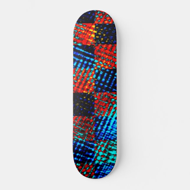 Skateboard Échecs orange, bleue, fake sales ou tachés (Recto)