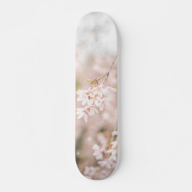 Skateboard Éclats de cerisier à pleurs vives (Devant)