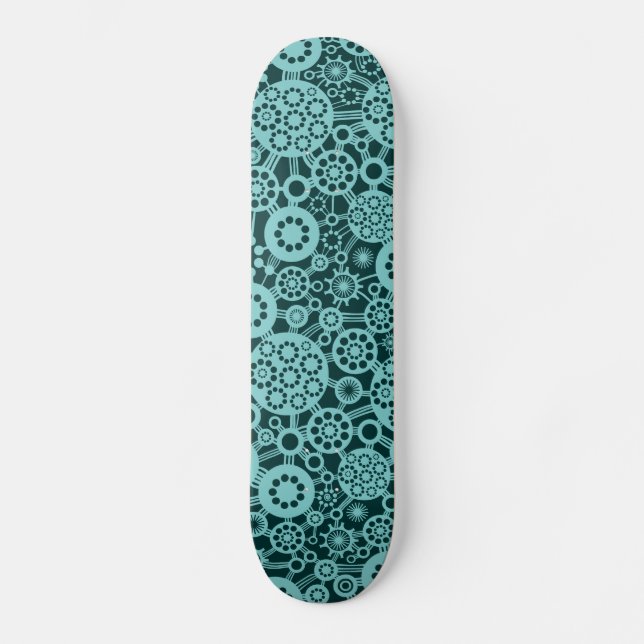 Skateboard Écosystème - Lt Blue Green sur Dk Green (Recto)
