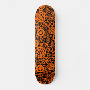 Skateboard Écosystème - Orange sur noir