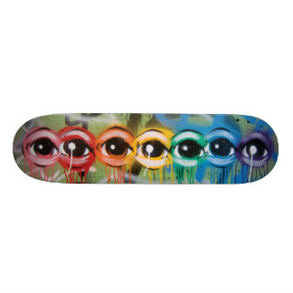 Skateboard Égouttement d'Eyez d'arc-en-ciel