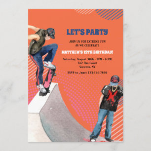 Skateboard-Einladung Einladung