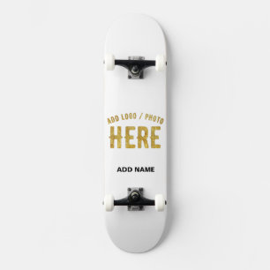 SKATEBOARD ÉLÉGANT BLANC PERSONNALISABLE MODERNE VERIFIED DE 