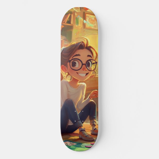 Skateboard Elegant Love Script Mariage Photo Album Classeur (Recto)