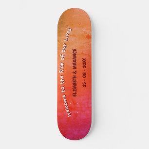 Skateboard Élégante affiche de mariage de planche à roulettes