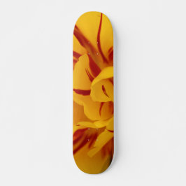 Skateboard Élégante tulipe Monsella or rouge floral