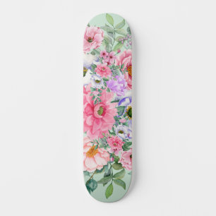 Skateboard Élégantes fleurs de jardin d'été