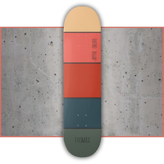Skateboard Élites choses, couleur joyeuse rayée rétro